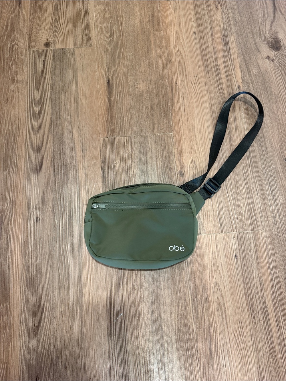 obé Olive Green Belt Bag with Adjustable Strap